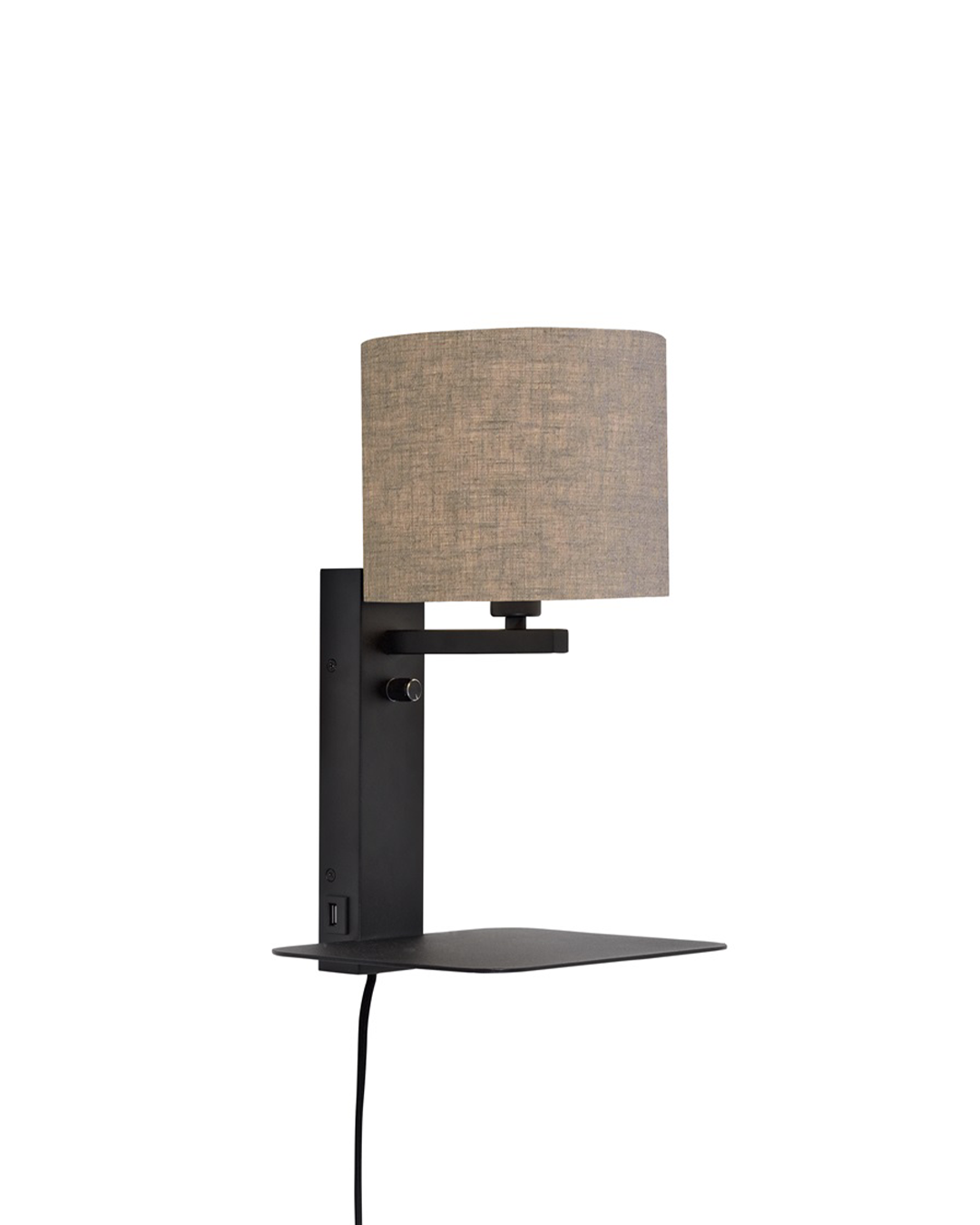 Florence Metal Wall Lamp with Shelf