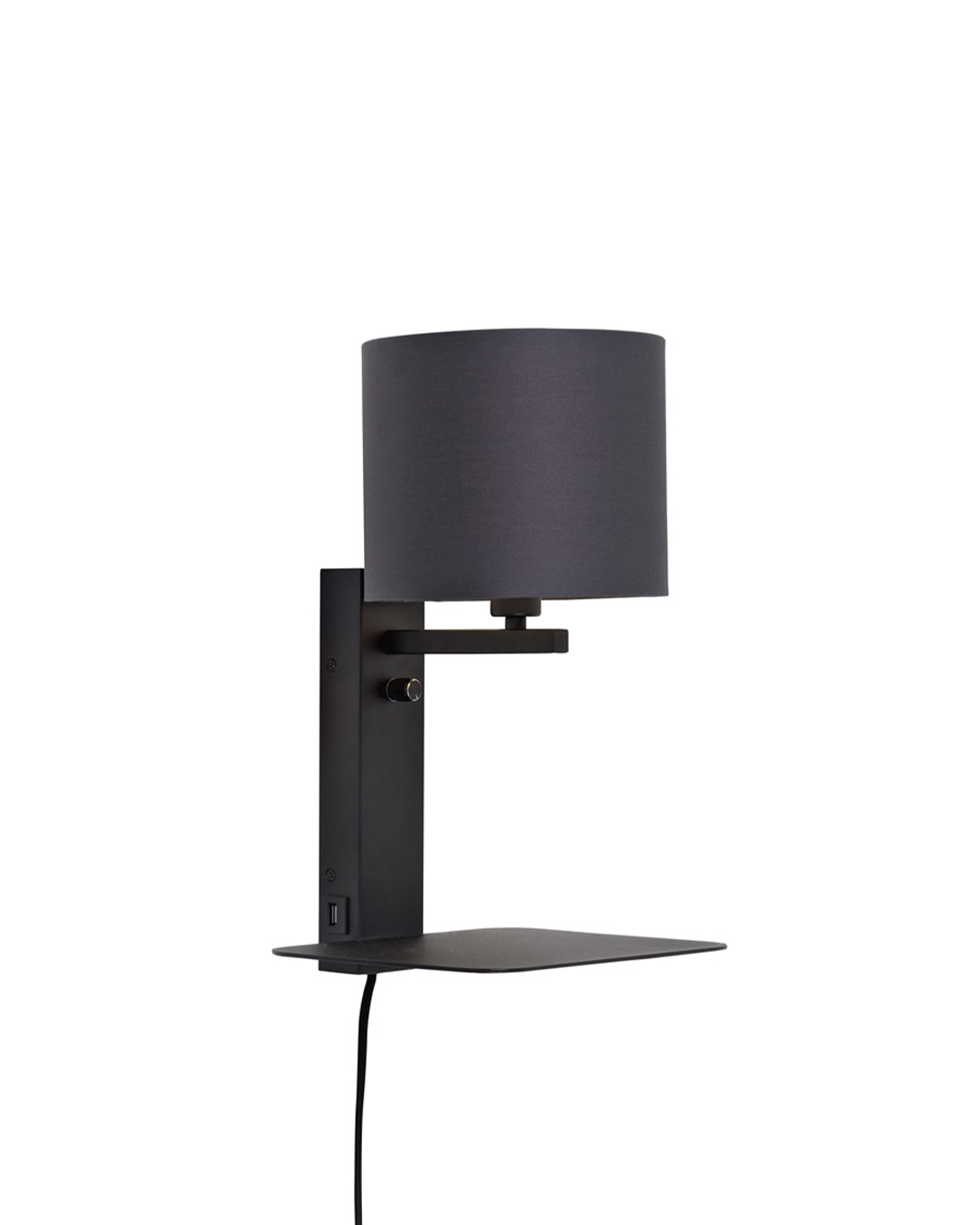 Florence Metal Wall Lamp with Shelf