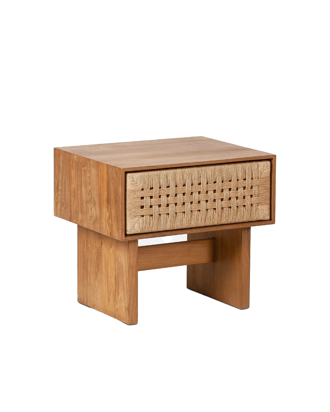 Mesa de Cabeceira em Madeira e Corda Cora