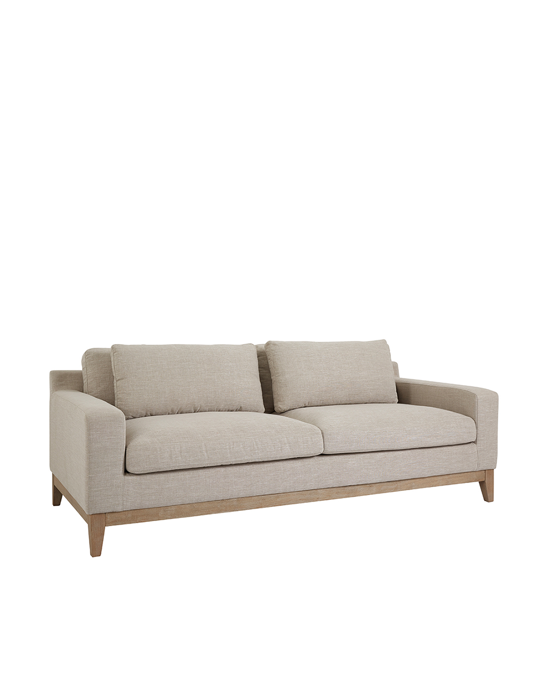 3-Seater Sofa in Beige Fabric (220cm) Leonor