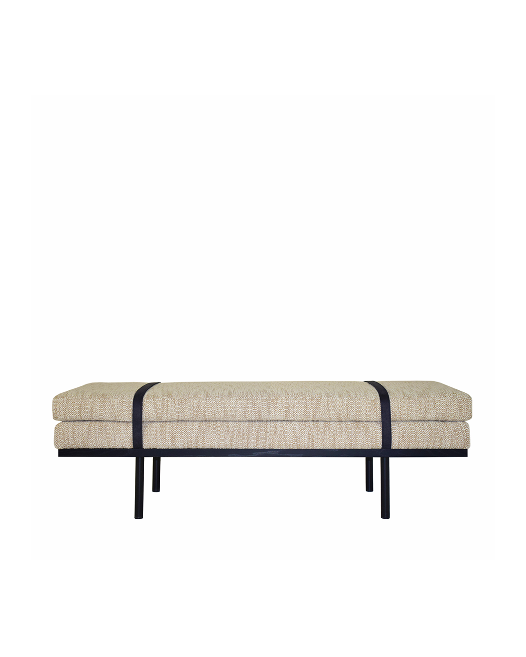 Banqueta em Metal e Tiras em Pele Ebury
