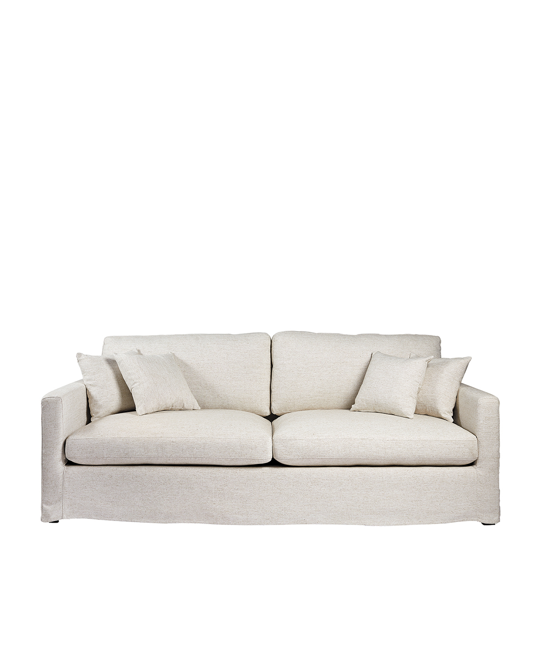 3-Seater Sofa in Beige Fabric (230cm) Angie