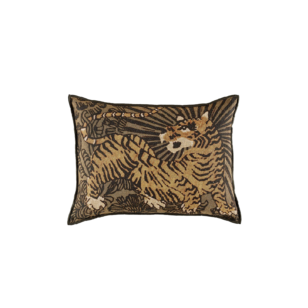 Almofada Retangular em Linho (55x40cm) Tigre Magic Circus