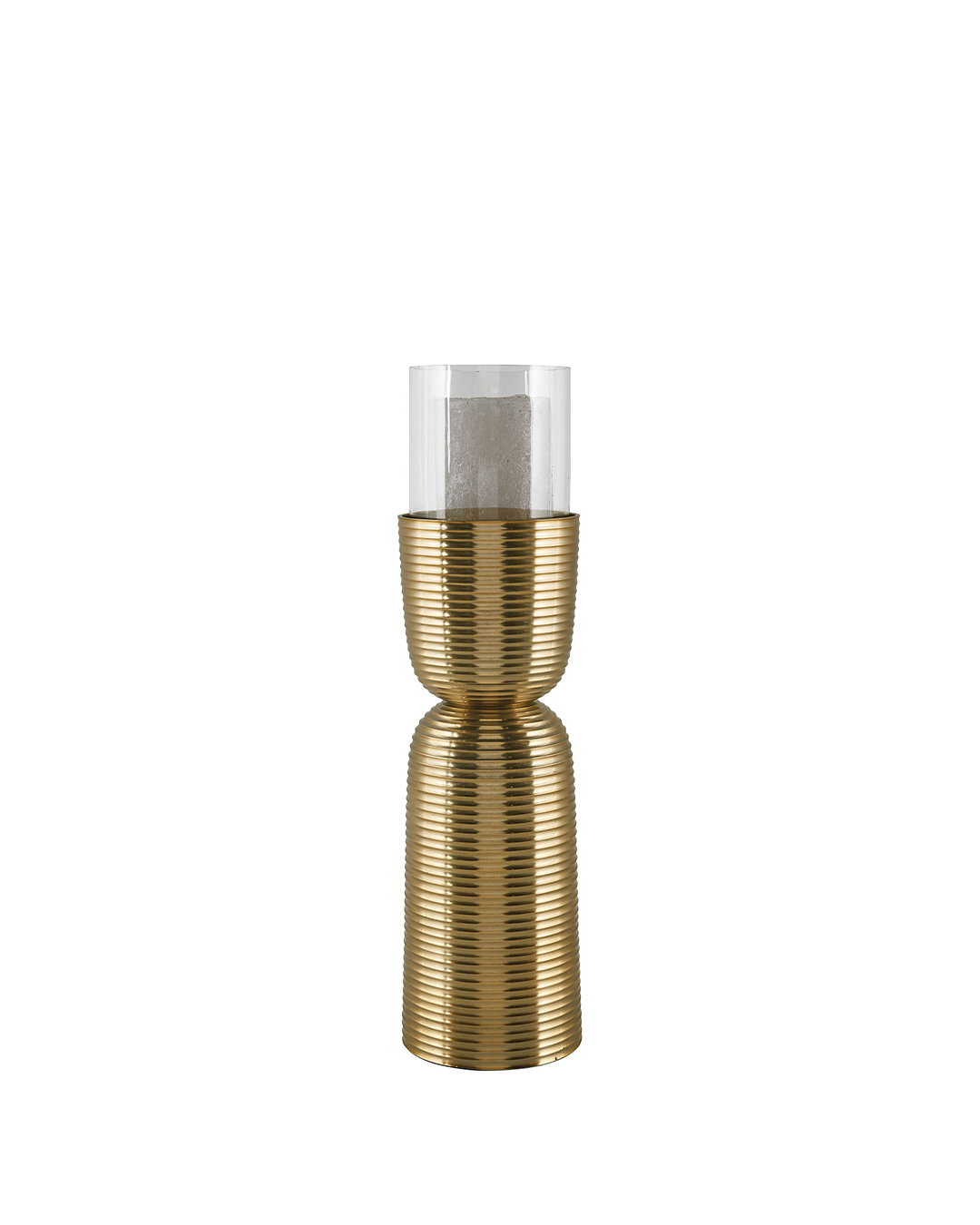 Lanternas em Metal Dourado e Vidro Cometa
