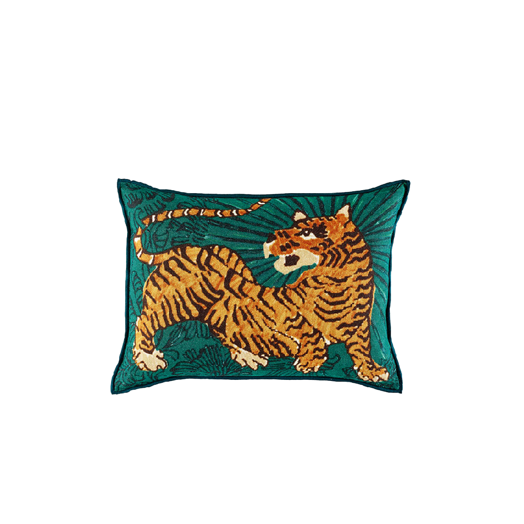 Almofada Retangular em Linho (55x40cm) Tigre Magic Circus