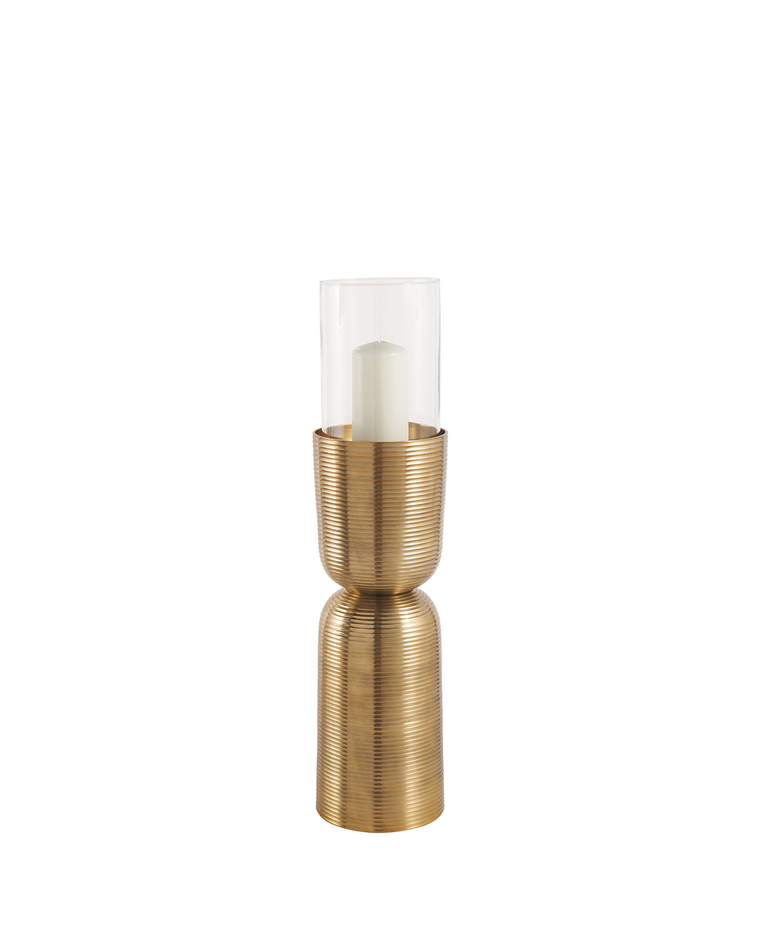 Lanternas em Metal Dourado e Vidro Cometa