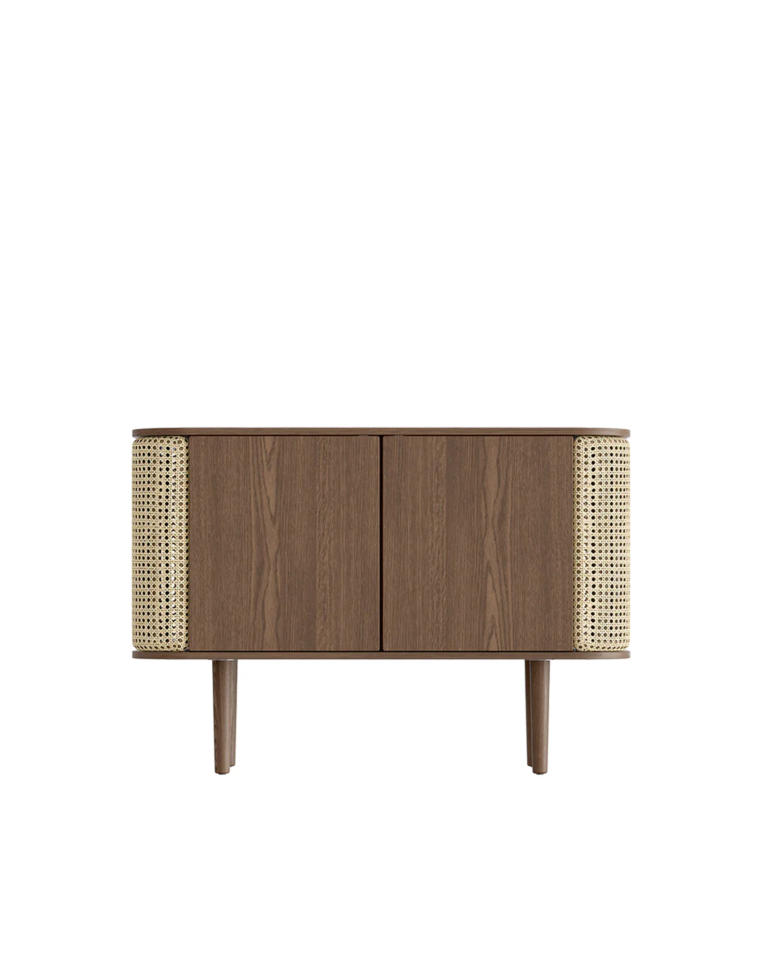 Aparador com 2 Portas em Madeira e Rattan Treasures