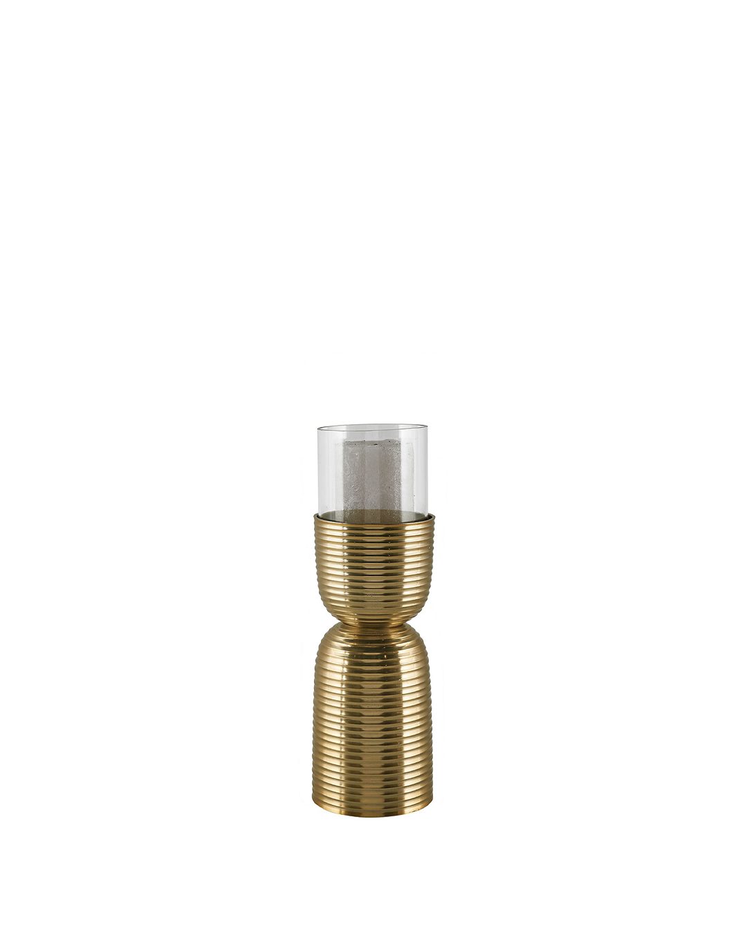 Lanternas em Metal Dourado e Vidro Cometa