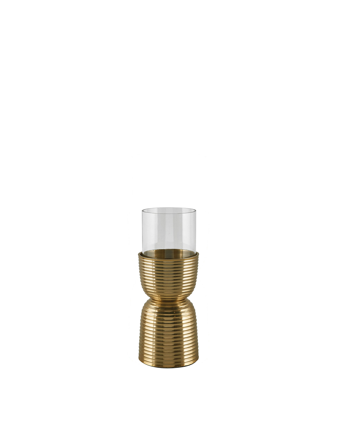 Lanternas em Metal Dourado e Vidro Cometa