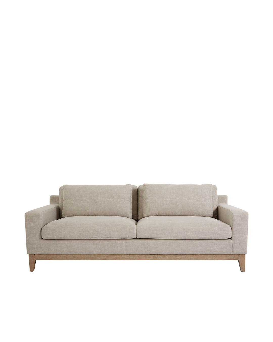 3-Seater Sofa in Beige Fabric (220cm) Leonor