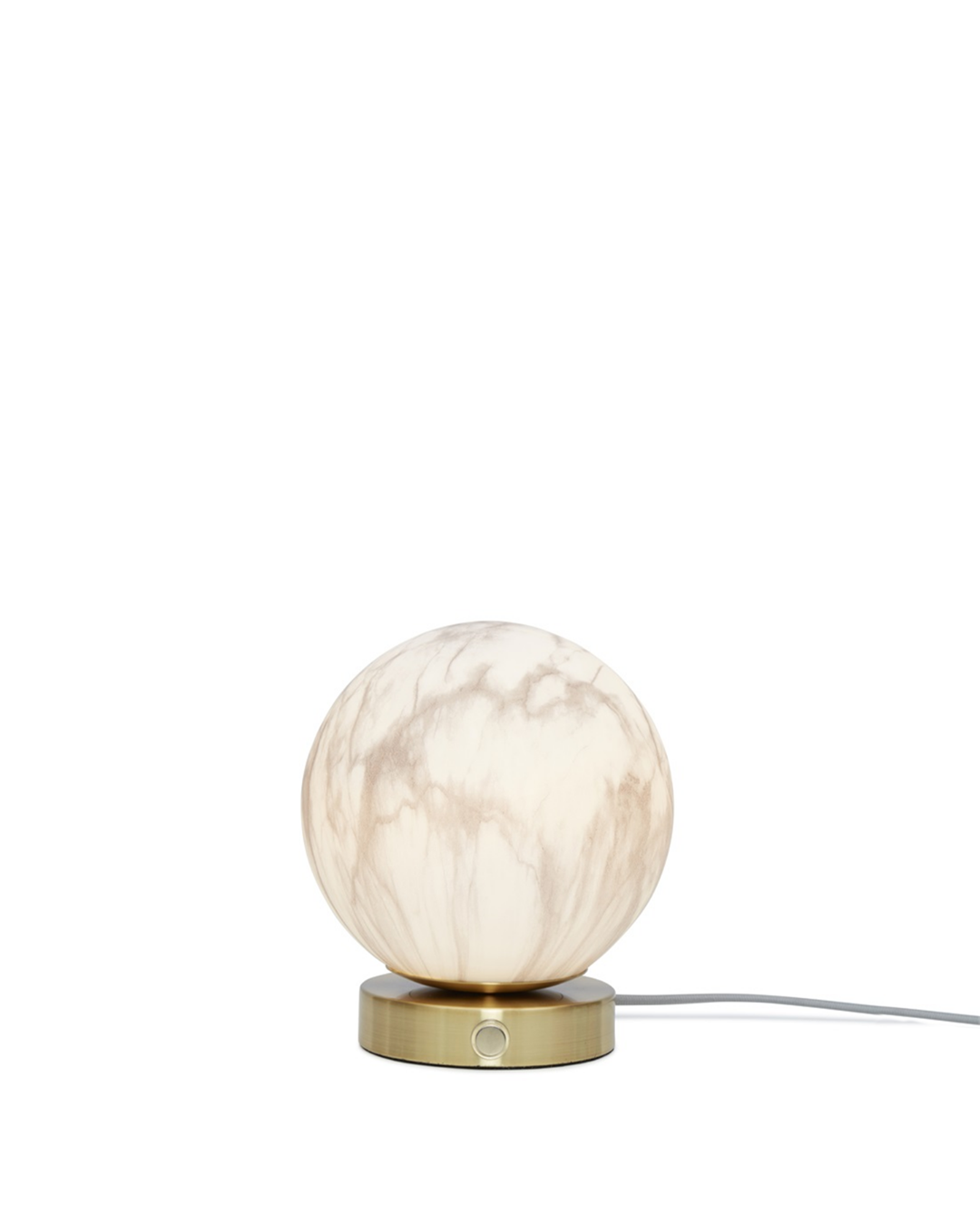 Candeeiro de Mesa Globo em Vidro e Latão Carrara