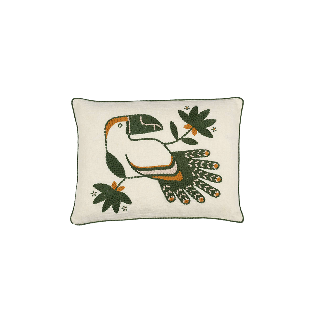 Almofada Retangular em Linho Bordado (55x40cm) Cristóbal
