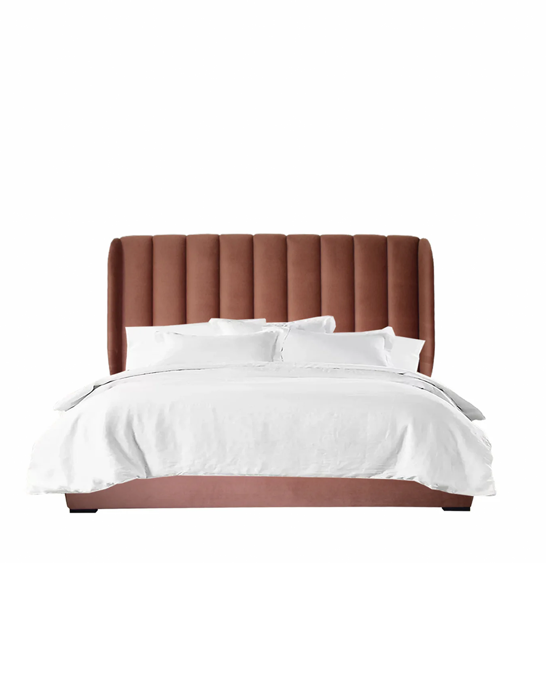 Cama e Cabeceira Estofada em Veludo (180x210cm ) Gatsby