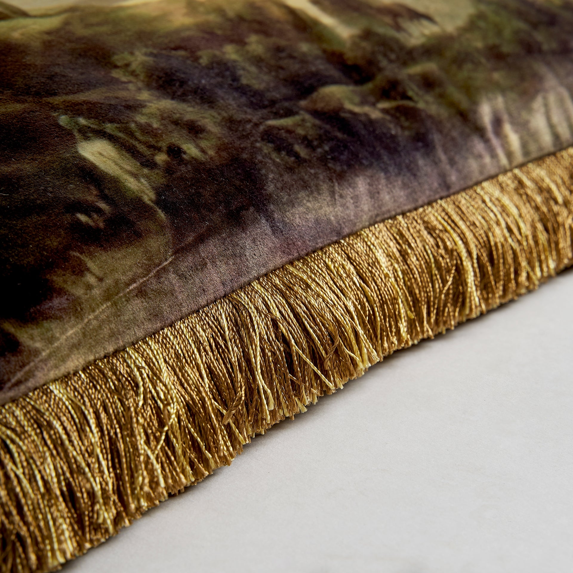 Velvet Cushion with Renoir Print (45x45cm)
