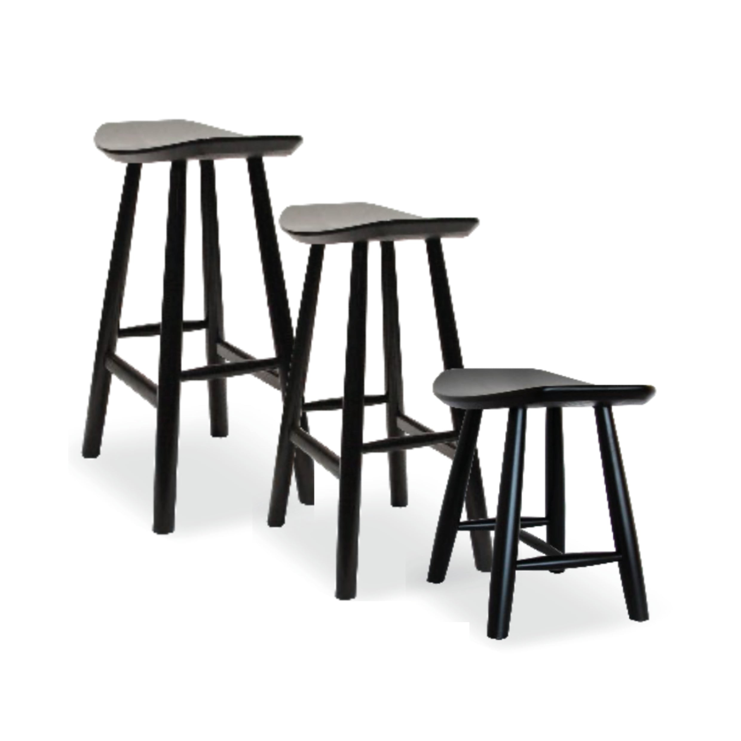 Valle Lacquered Wood High Stool