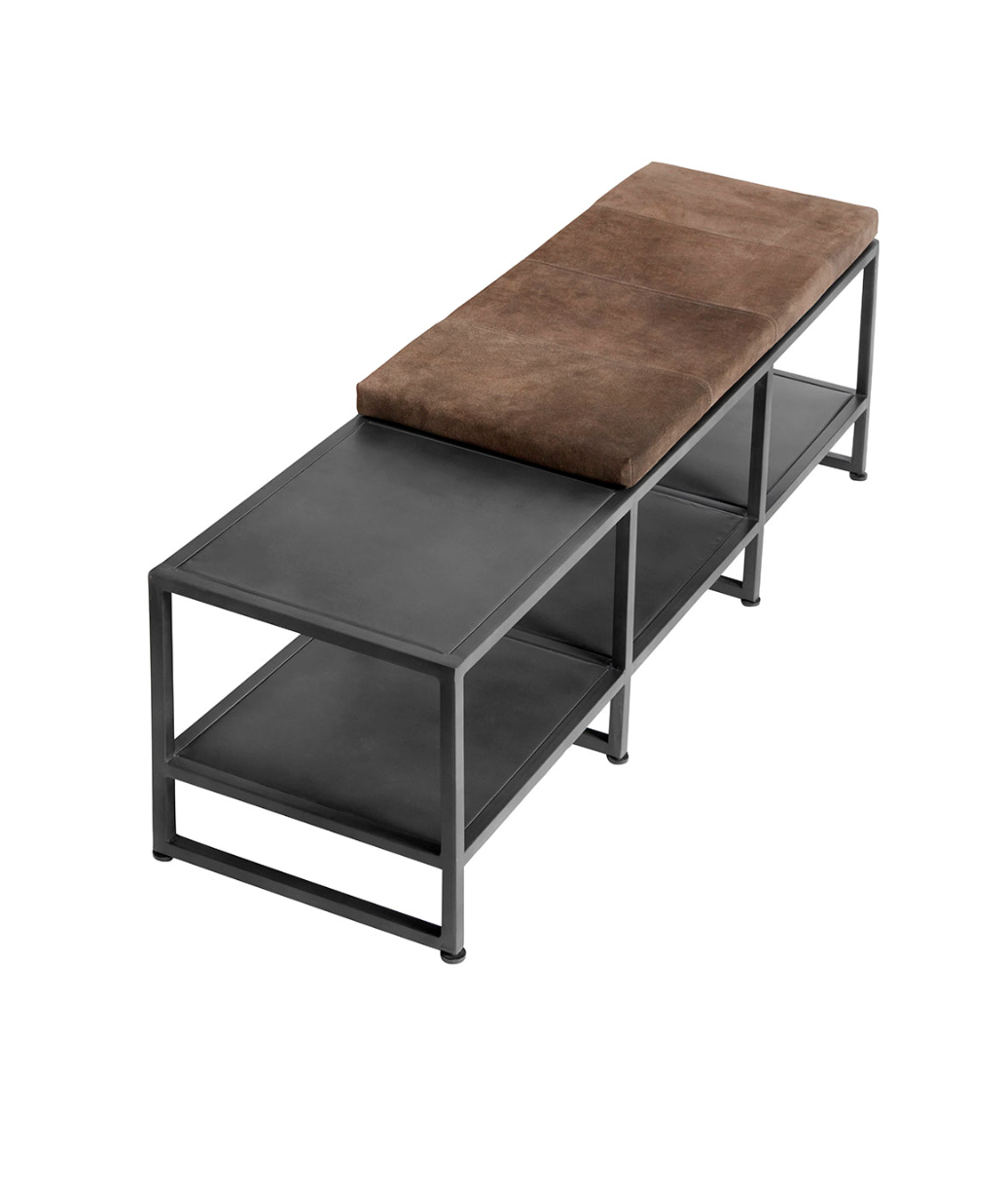 Banqueta em Metal com Almofada (145cm) Bronx