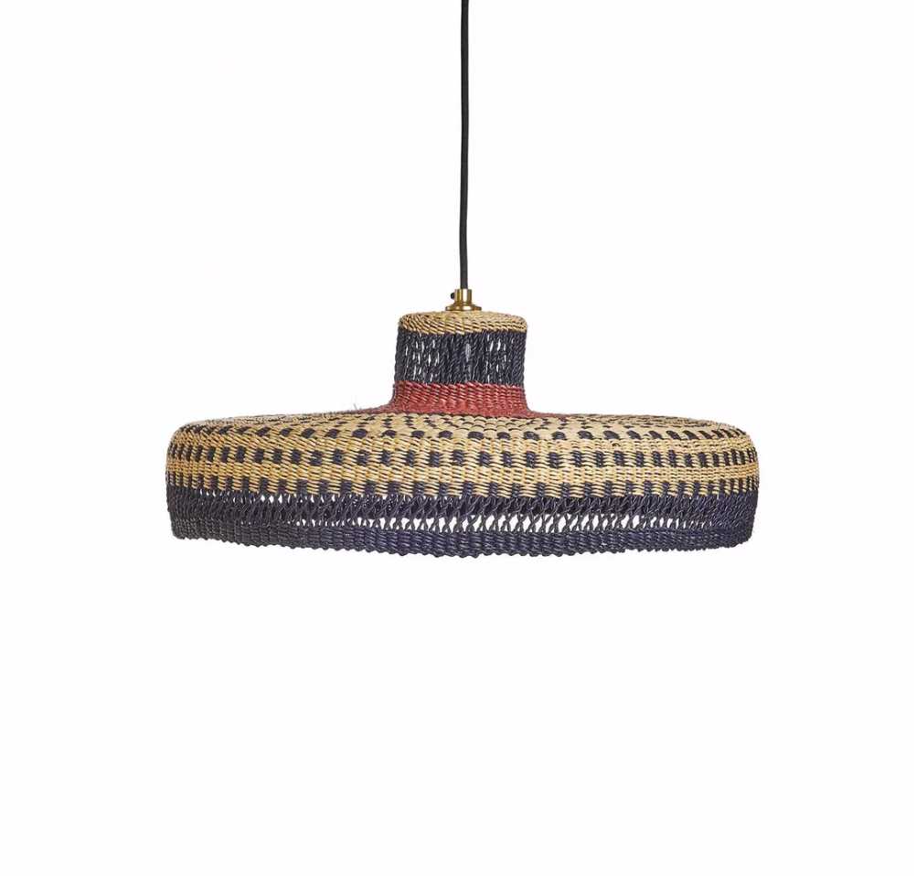 Candeeiro em Fibra Natural Deeply Dots Candeeiros de Teto Golden Editions