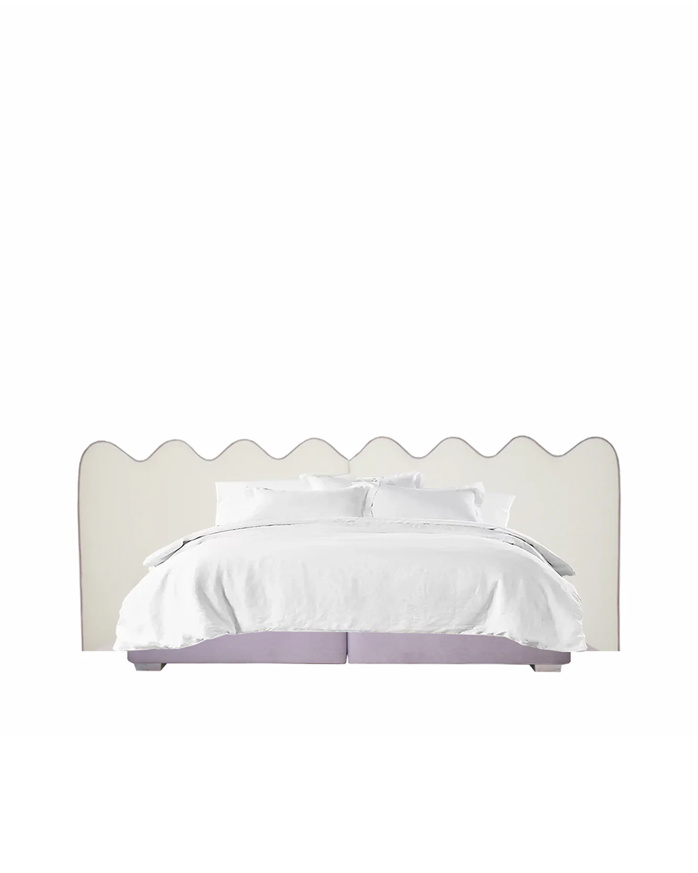 Cama com Arrumação e Cabeceira Ondulada Elms