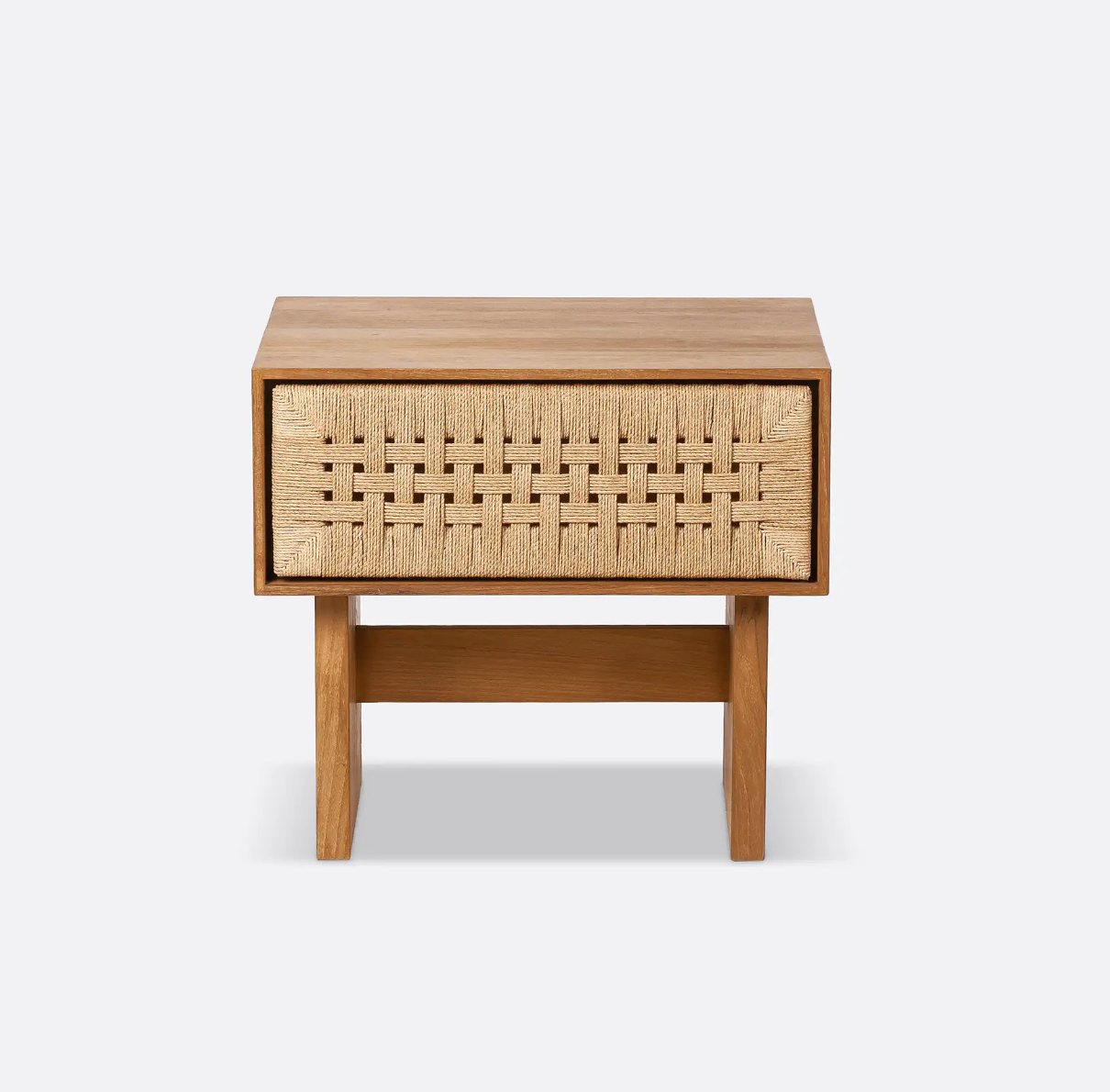 Mesa de Cabeceira em Madeira e Corda Cora