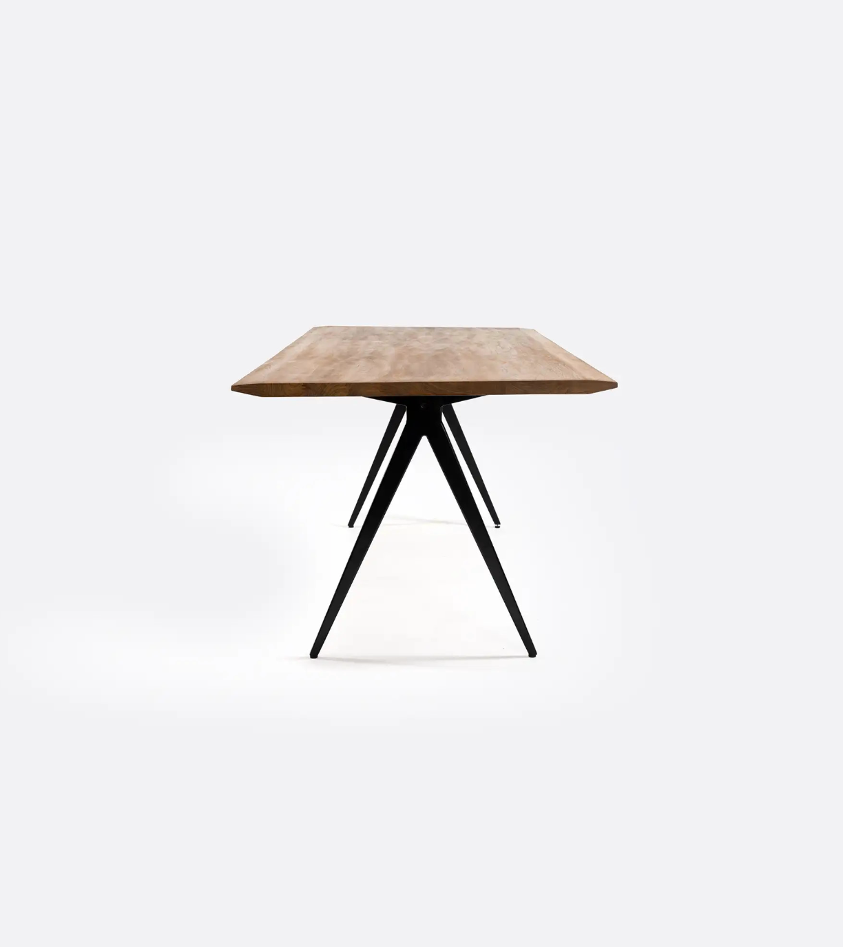 Mesa de Jantar Retangular em Teca e Ferro Liku