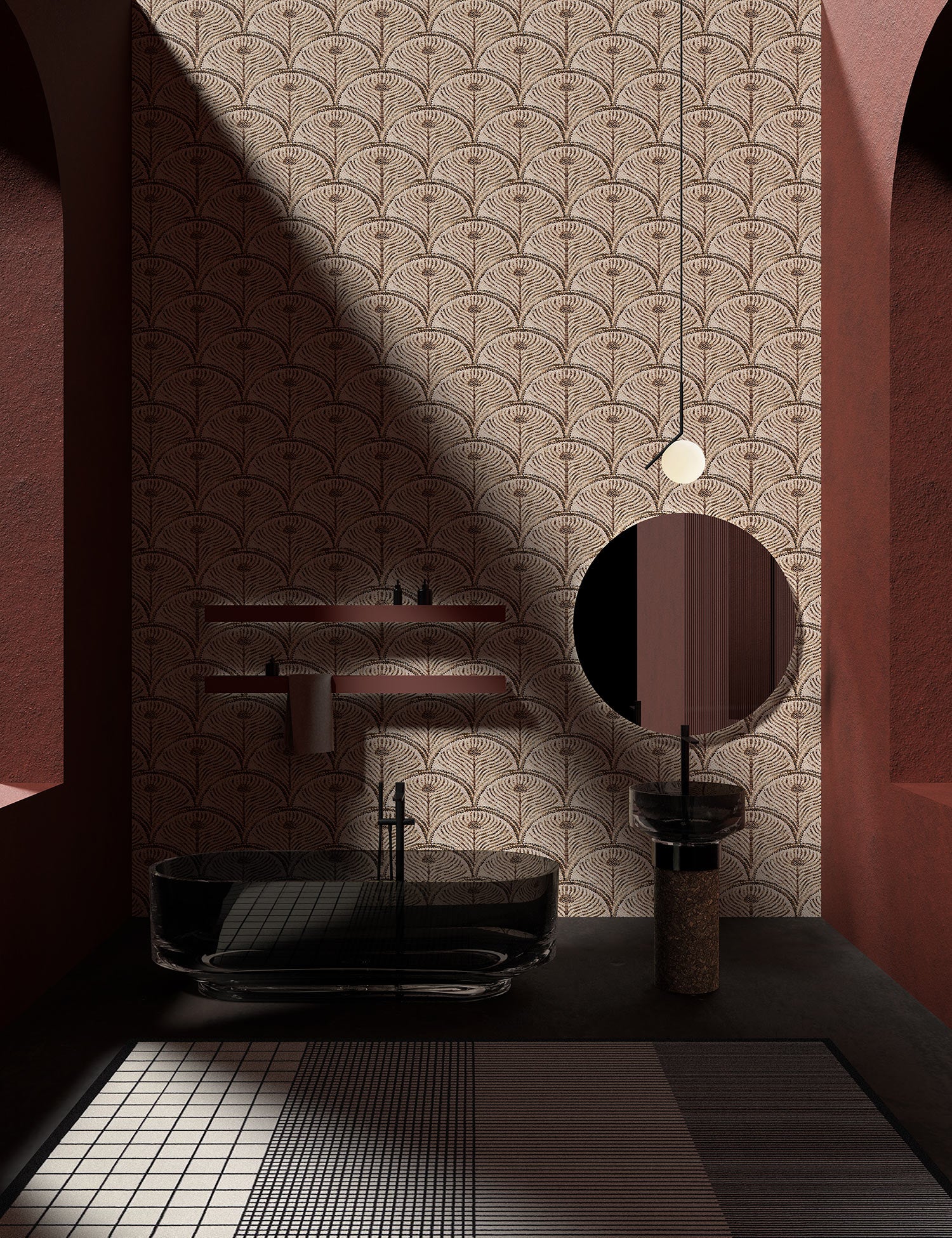 Papel de Parede Mosaico Pavone