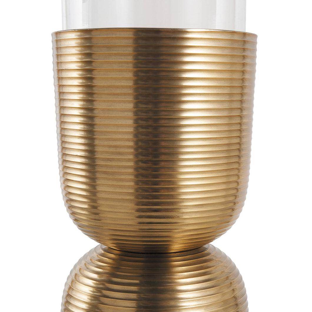 Lanternas em Metal Dourado e Vidro Cometa