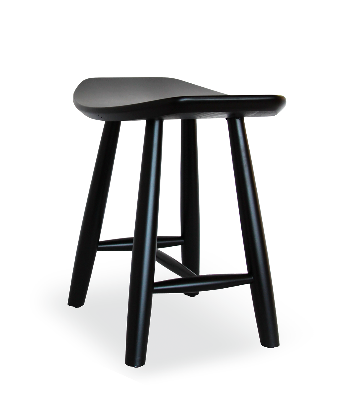 Valle Lacquered Wood High Stool