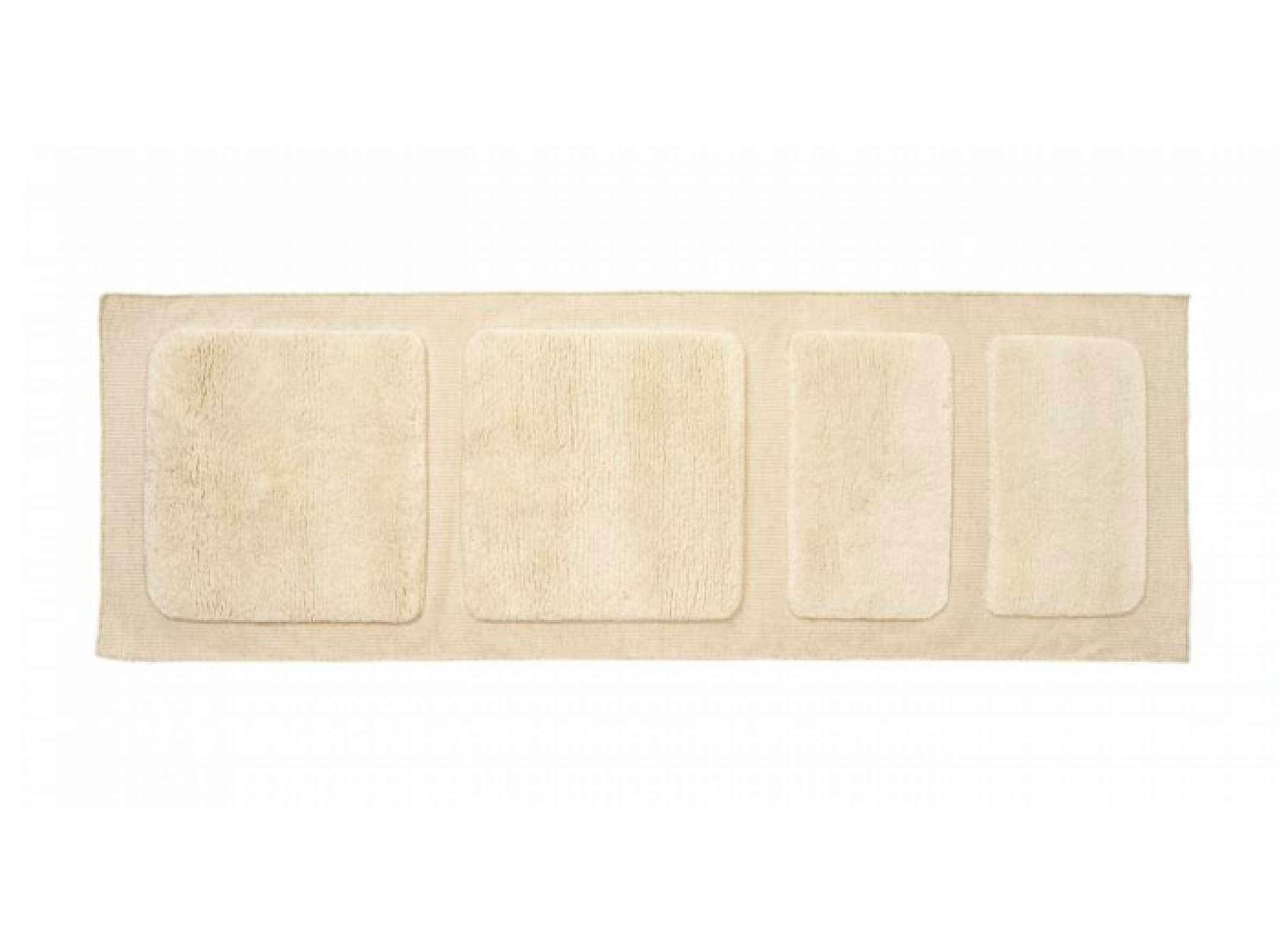 Beige Rectangular Rug 100% Alaska Wool