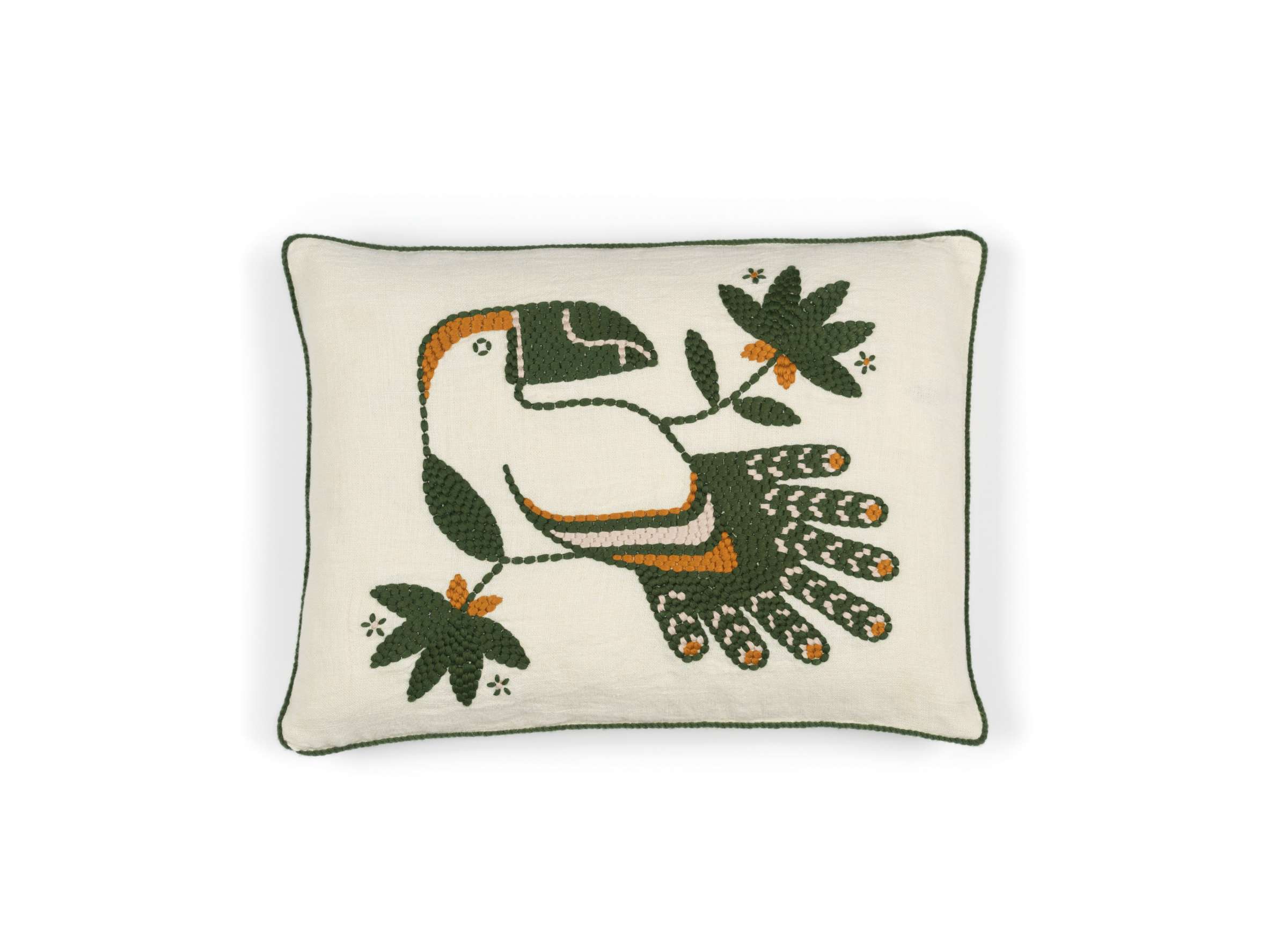 Almofada Retangular em Linho Bordado (55x40cm) Cristóbal