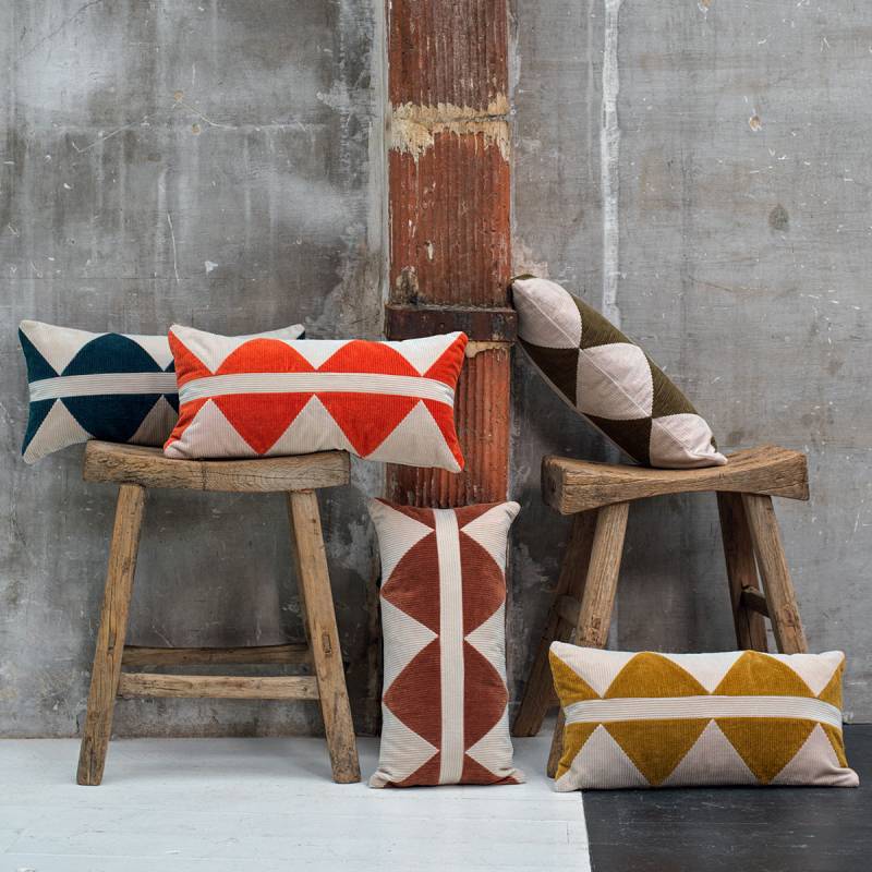 Almofada em Bombazina Patchwork (50x25cm) Minos