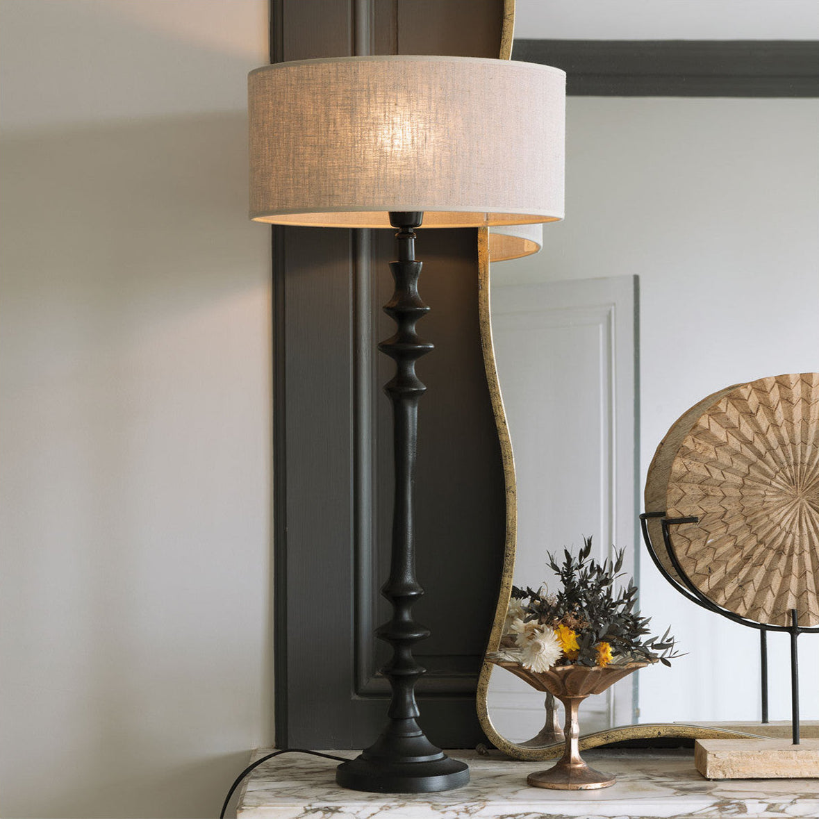 Simon Black Metal Table Lamp