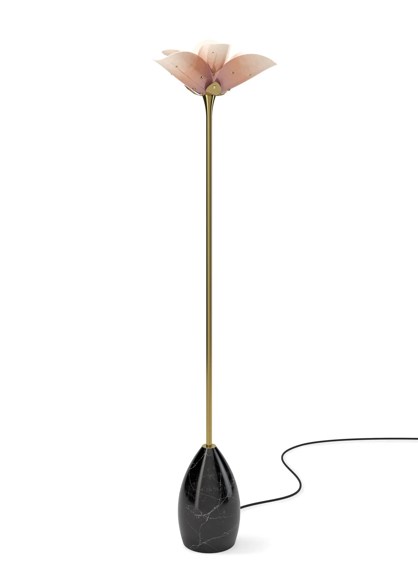 Blossom Porcelain and Marble Floor Lamp