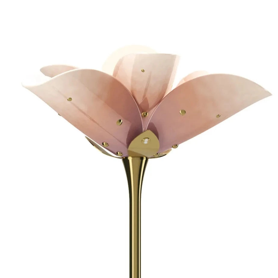 Blossom Porcelain and Marble Floor Lamp