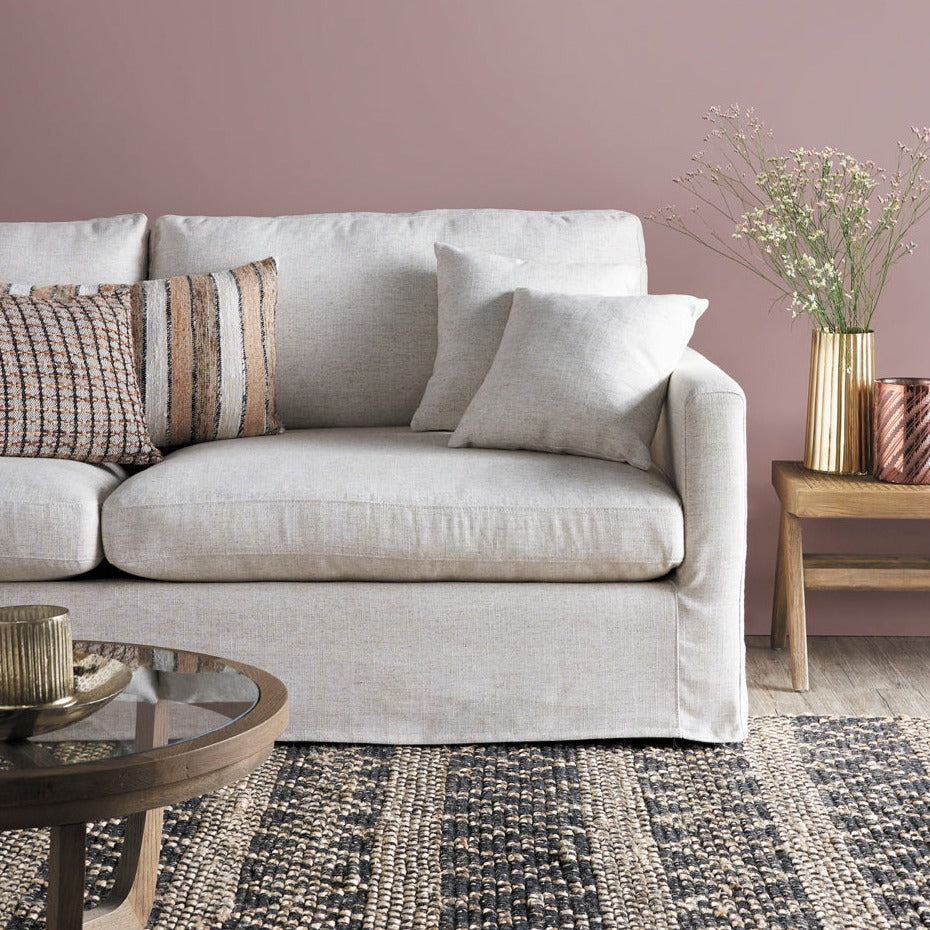 3-Seater Sofa in Beige Fabric (230cm) Angie