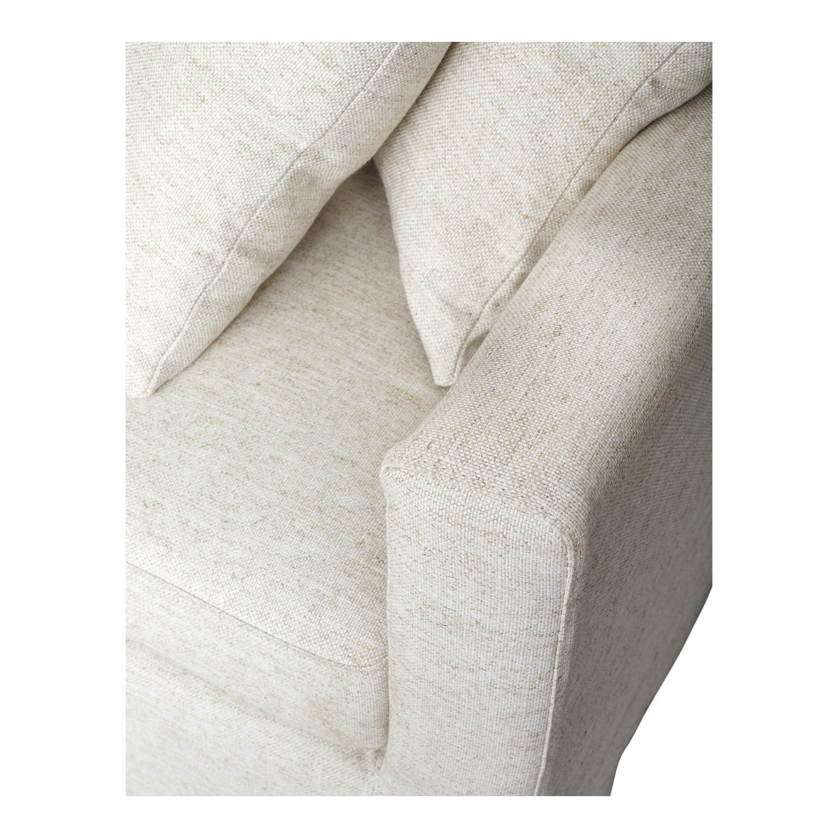 3-Seater Sofa in Beige Fabric (230cm) Angie