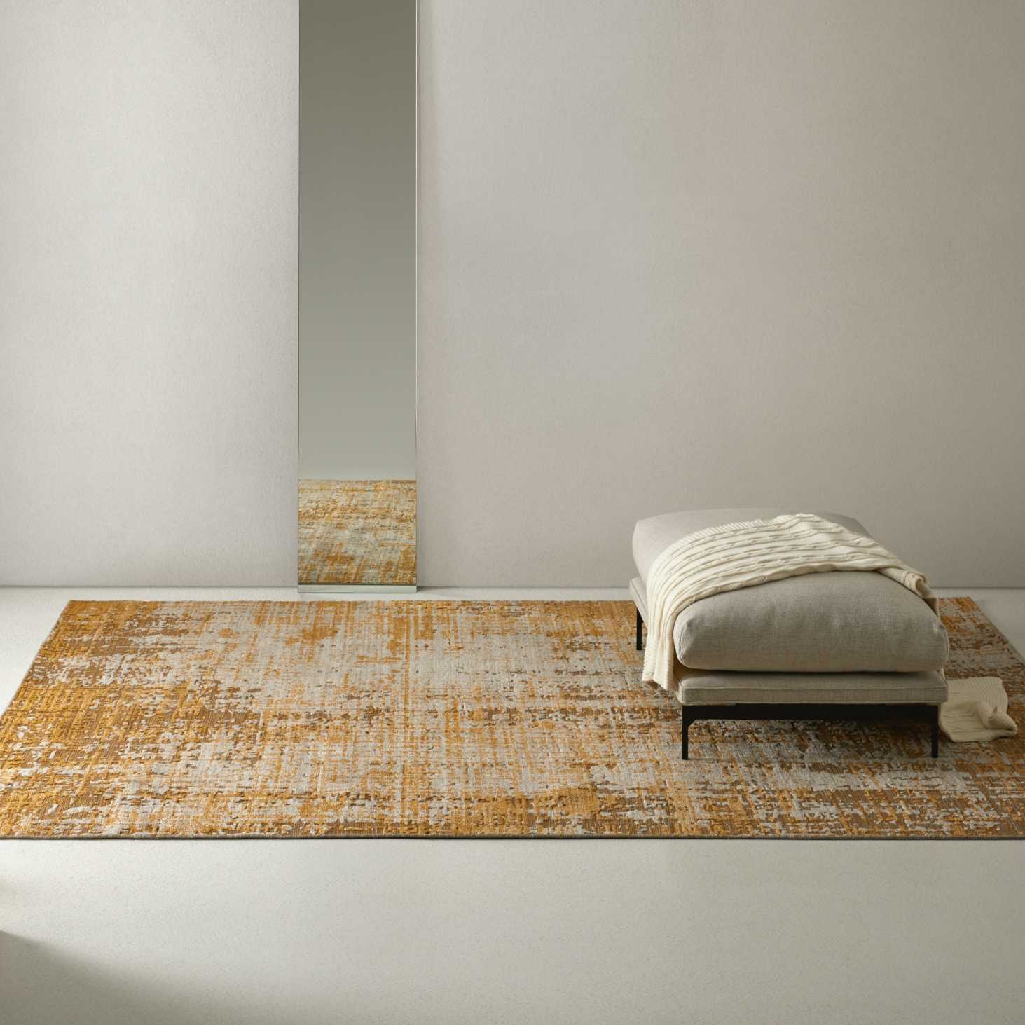 Tapete Retangular em Seda e Algodão (170x240cm)  Moss