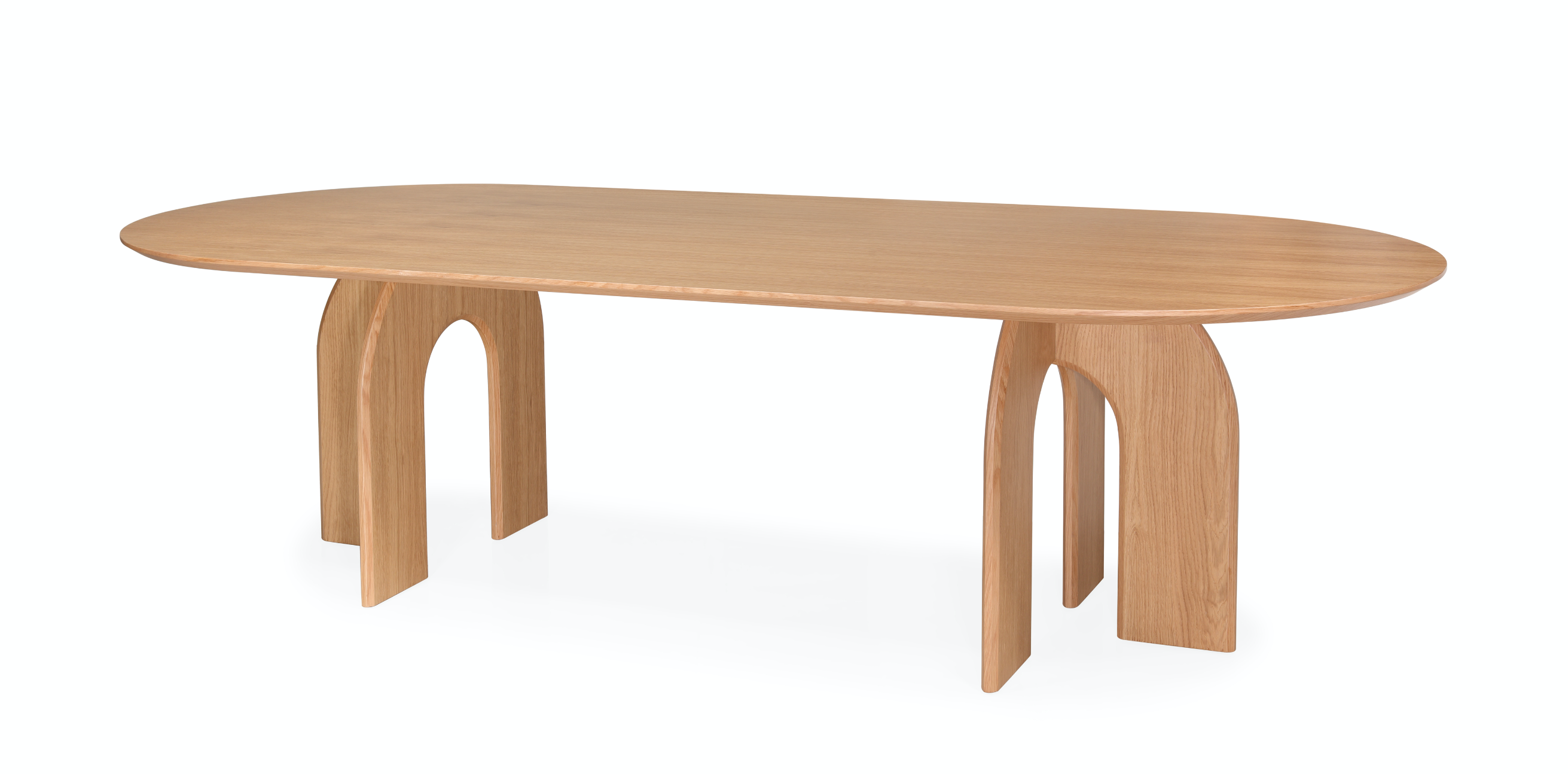 Mesa de Jantar Oval em Madeira Hana