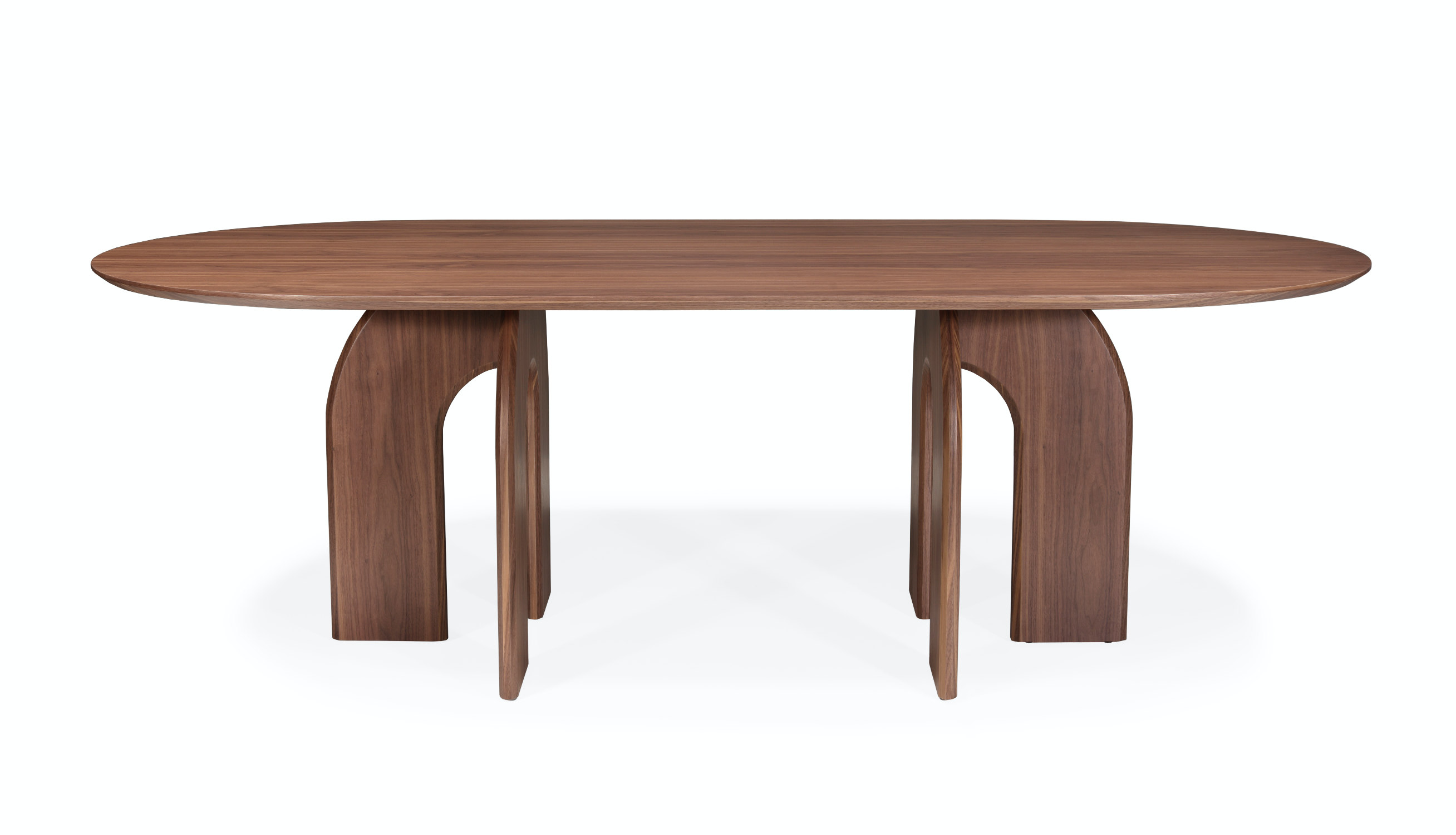 Mesa de Jantar Oval em Madeira Hana