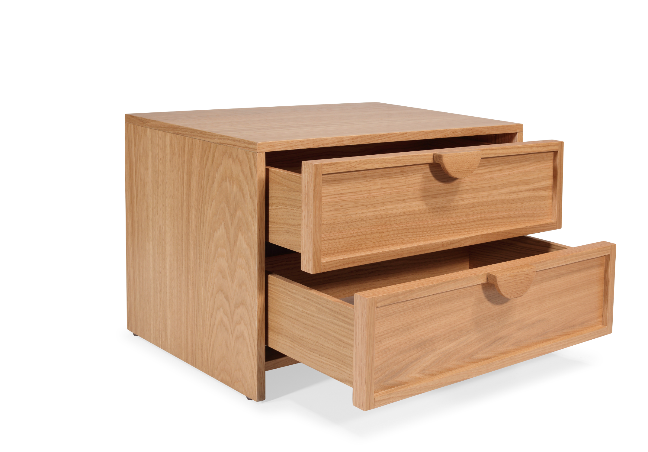 Mesa de Cabeceira com 2 Gavetas em Madeira Araki