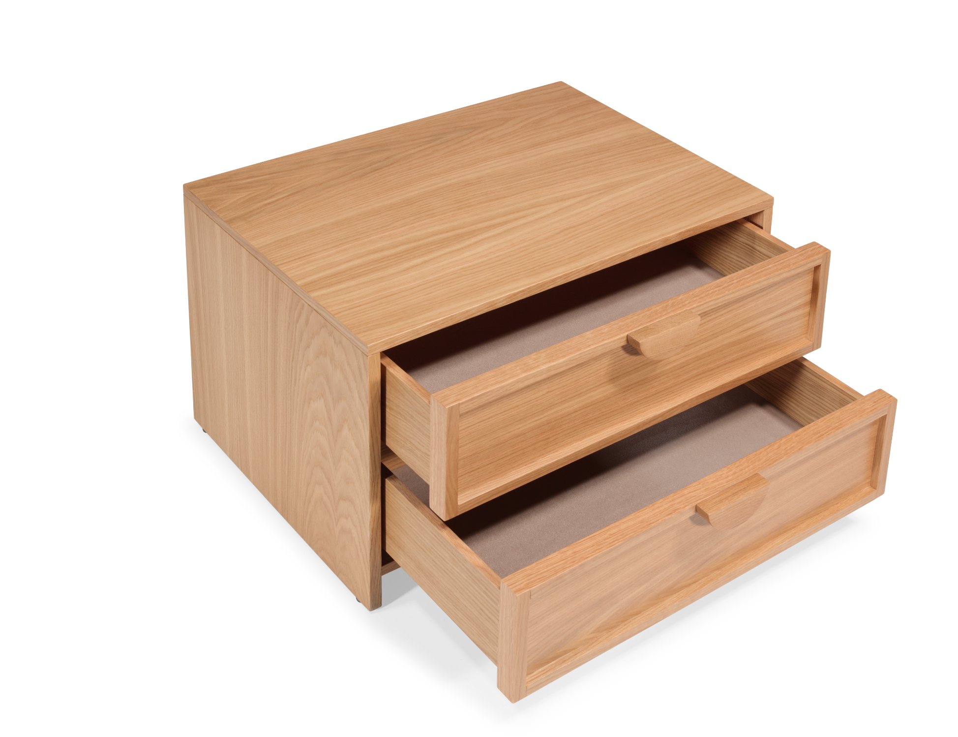 Mesa de Cabeceira com 2 Gavetas em Madeira Araki