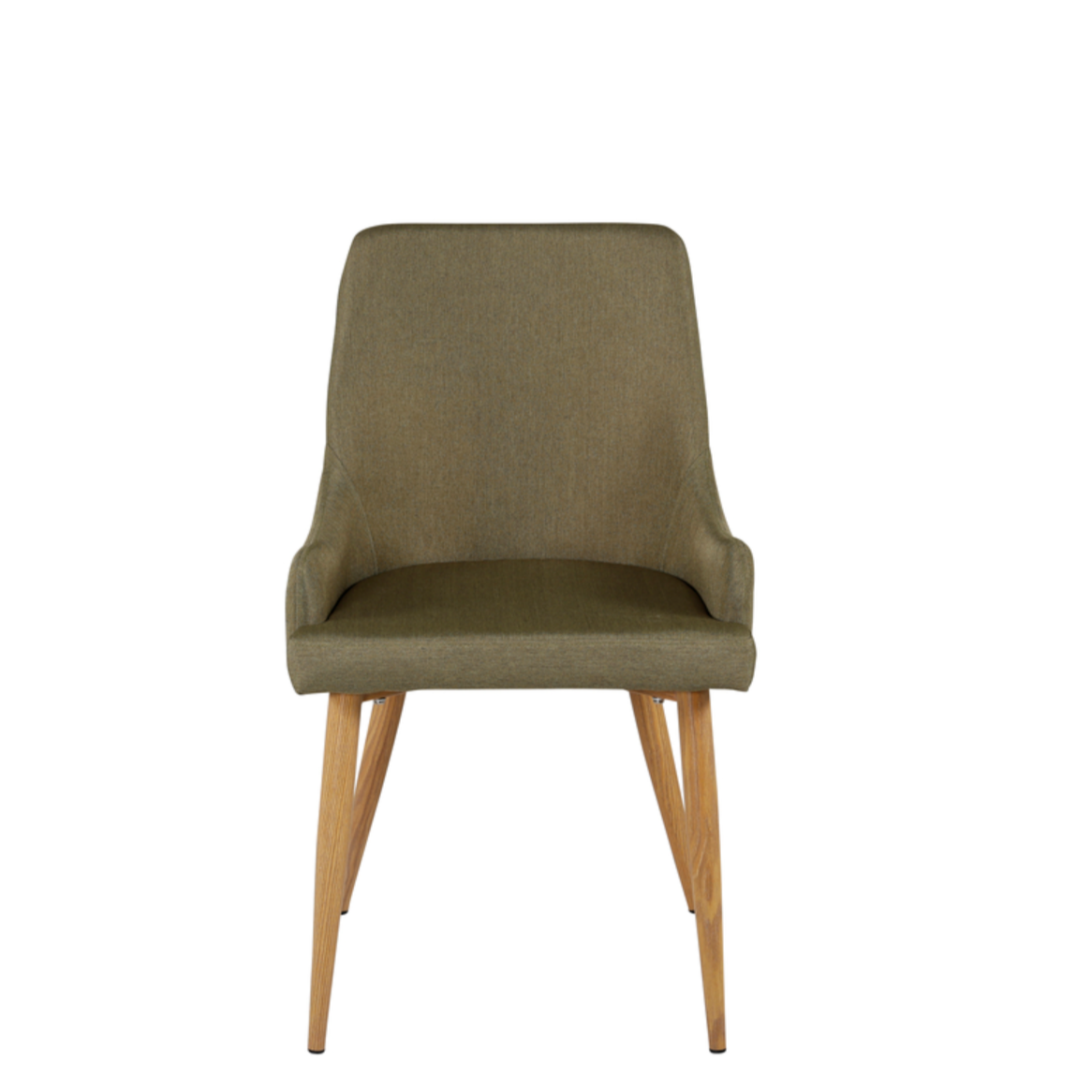 Plaza Customizable Green Wood and Fabric Chair