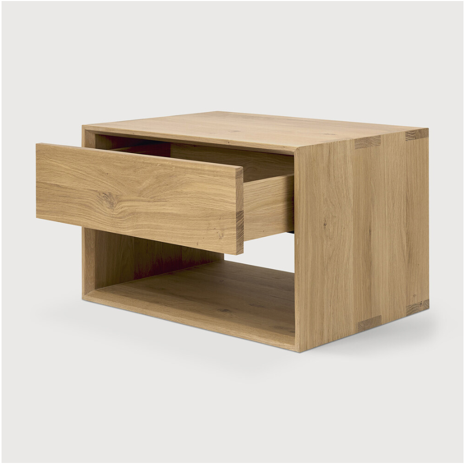 Mesa de Cabeceira com Gaveta em Carvalho Nordic
