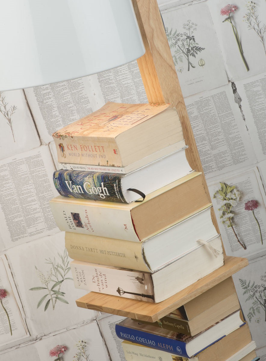 Cambridge Wooden 3-Shelf Floor Lamp
