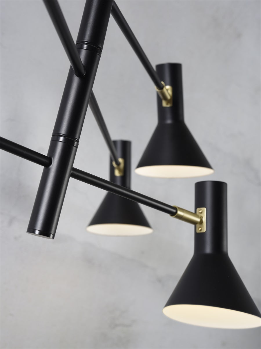 Candeeiro de Teto em Metal Preto Arms