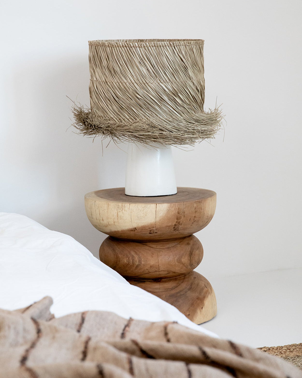 Pandan Ceramic and Sisal Table Lamp