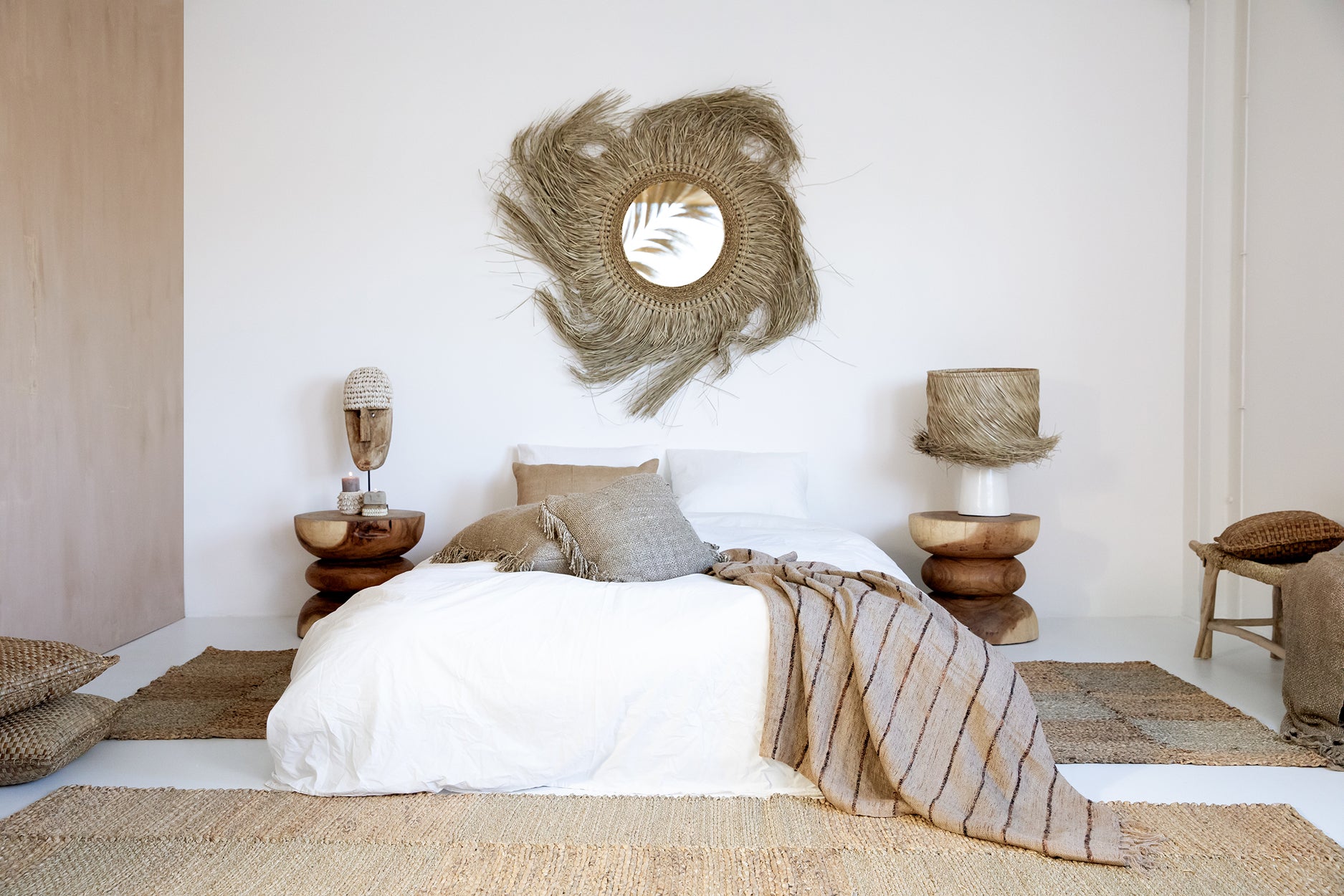 Pandan Ceramic and Sisal Table Lamp