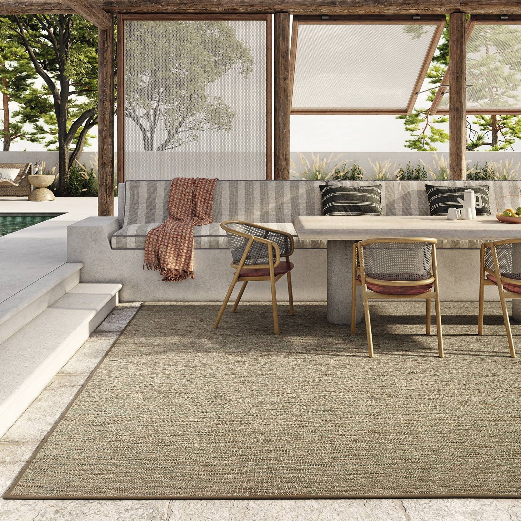 Tapete de Exterior em Propileno Stone Colors