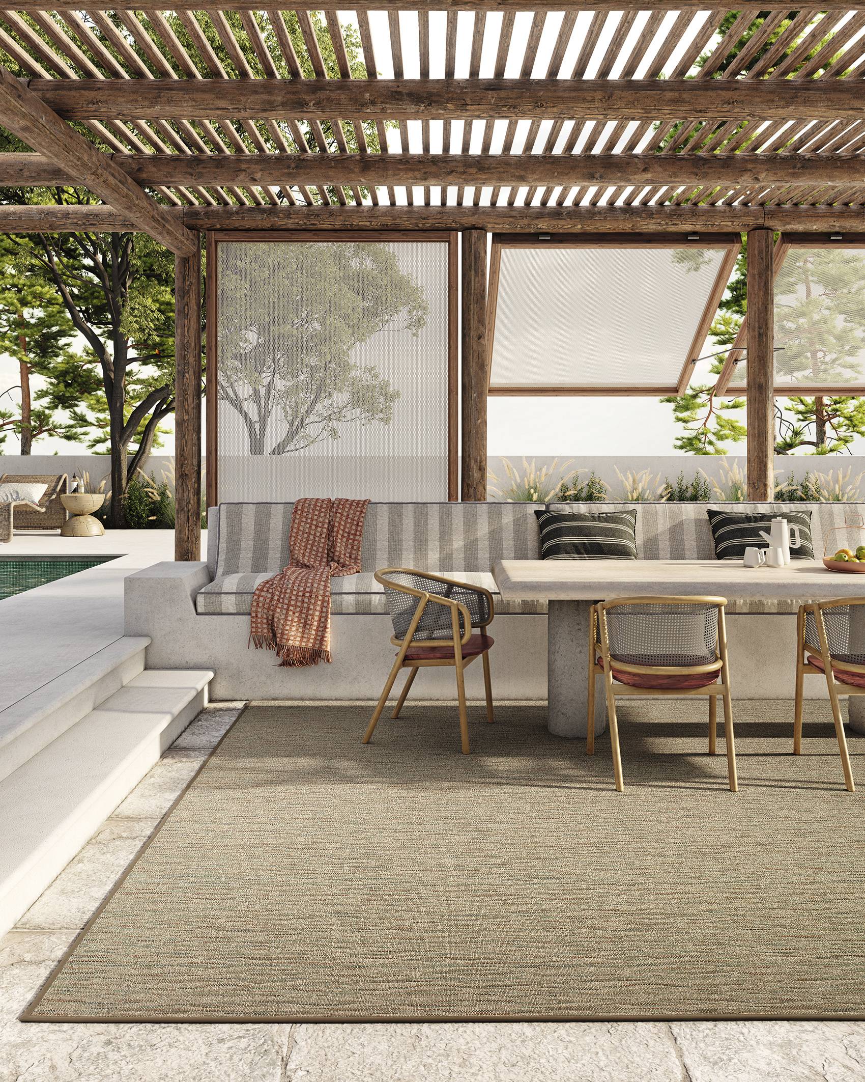 Tapete de Exterior em Propileno Stone Colors