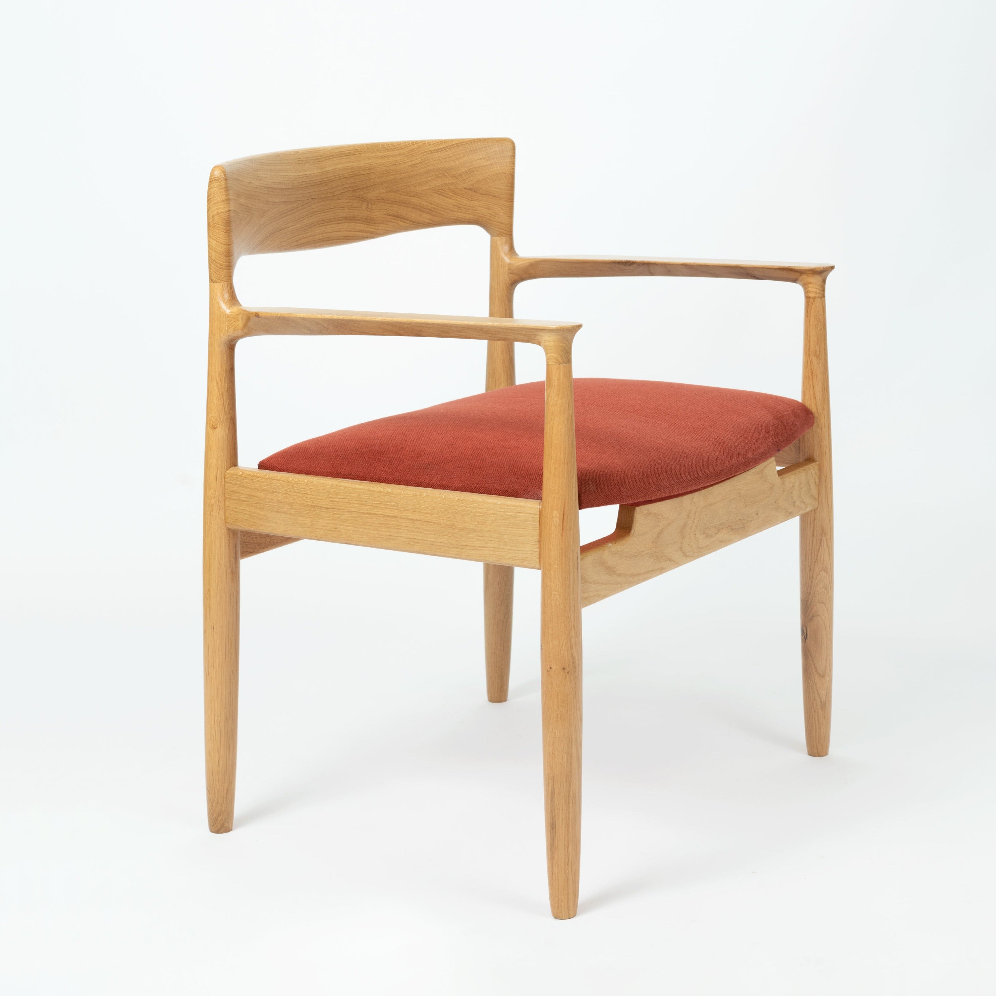 JV Wood and Fabric Dining Chair