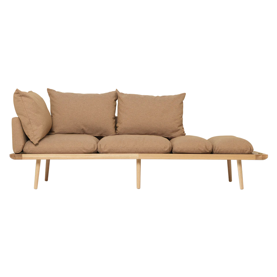 2-seater sofa in wood and fabric (230cm) Lounge Around